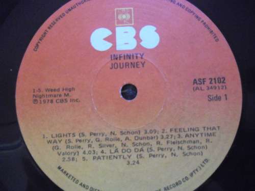 JOURNEY - INFINITY VINYL, LP, RECORD.